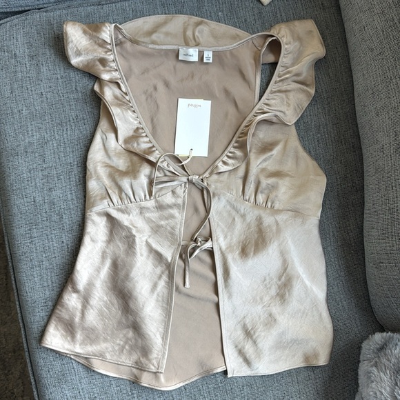Aritzia Wilfred Tonka satin blouse NWT - Picture 14 of 16